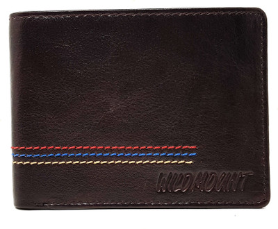 

Wildmount Men Brown Genuine Leather Wallet(6 Card Slots)