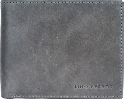 

Lino Perros Men Grey Genuine Leather Wallet