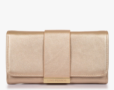 

Lino Perros Women Gold Artificial Leather Wallet(6 Card Slots)