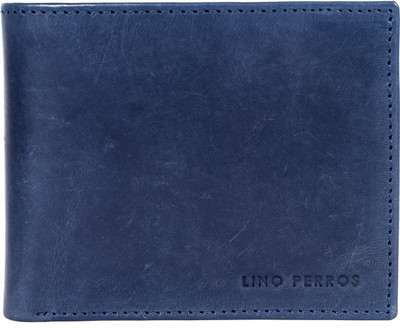 

Lino Perros Men Blue Genuine Leather Wallet