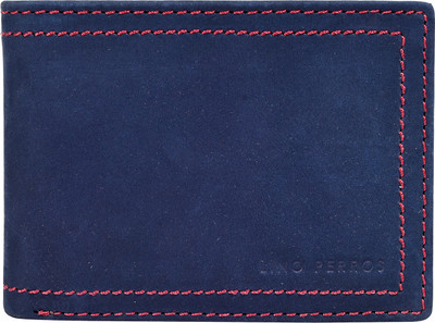

Lino Perros Men Blue Genuine Leather Wallet