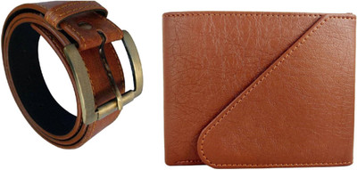 Peacock Mundkar Wallet, Belt Combo(Tan)