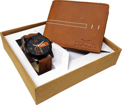 

Xpra Analog Watch Combo(Tan, Brown)