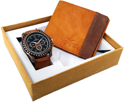 

Xpra Analog Watch Combo(Tan, Brown)