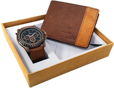 

Xpra Analog Watch Combo(Tan, Brown)