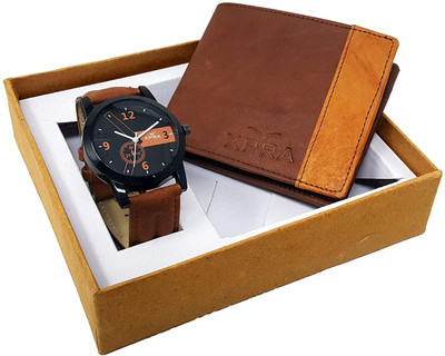 

Xpra Analog Watch Combo(Tan, Brown)