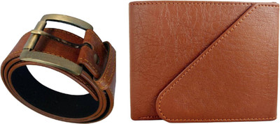 

Peacock Mundkar Wallet, Belt Combo(Tan)