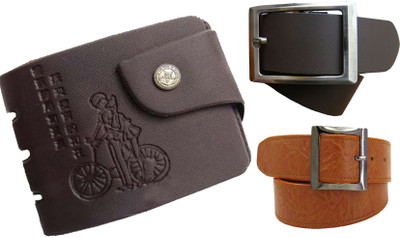 

Peacock Mundkar Wallet, Belt Combo(Tan)