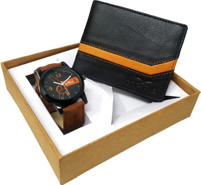 

Xpra Analog Watch Combo(Black, Brown)