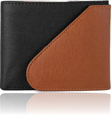 

Elgator Men Black, Tan Artificial Leather Wallet(4 Card Slots)
