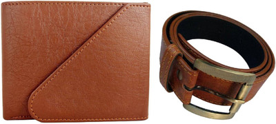 

Peacock Mundkar Wallet, Belt Combo(Tan)
