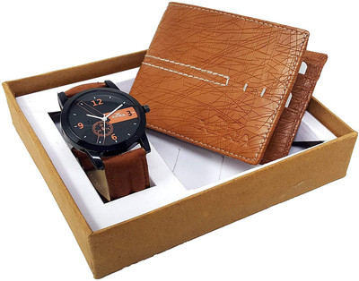 

Xpra Analog Watch Combo(Tan, Brown)