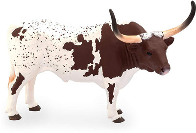 

Sirius Toys Mojo Fun 387222 Texas Longhorn Bull Realistic Farm Cow - New for 2015!(Brown)