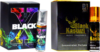Astin X-Black Extreme and Black Kasturi UAE Edition Floral Attar(Floral)