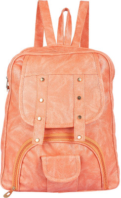 

Rajni Fashion PU Leather Backpack,School Bag,Student Backpack,Traval bag, (coral) 6 L Backpack(Pink), Peach