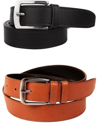 

Fastfox Men Casual Black, Tan Artificial Leather Belt
