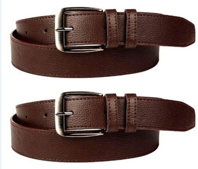 

Kamyaart Men Casual Brown, Brown Artificial Leather Belt