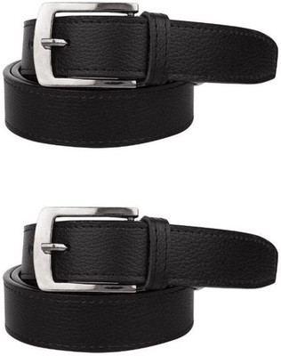 

Kamyaart Men Casual Black, Black Artificial Leather Belt