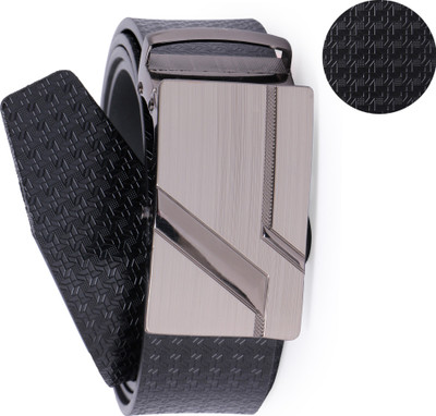 

Edifier Men Casual, Evening, Formal, Party Black Genuine Leather Belt, Black_02