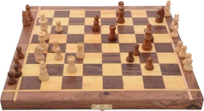 

SHAH EMPORIUM Unique Design Wooden Chess Board- 10 Inch Board Game
