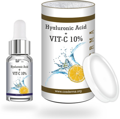 

Cosderma Dermaroller Serum Vit C Hyaluronic Acid Pure Sterile Safe to Inject with Derma Roller(10 ml)