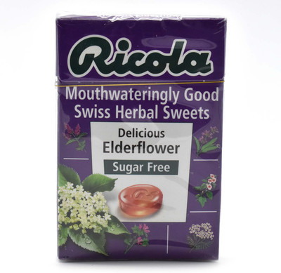 

Ricola Sugar Free Swiss Herbal Sweets, 45g - Delicious Elderflower Fruits Candy