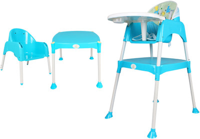 

Ole Baby Anti Skid 3 in 1 Multipurpose Convertible Dinning cum Study Table High WITH CUSHION 0-7 years(Blue)
