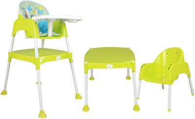 

Ole Baby Anti Skid 3 in 1 Multipurpose Convertible Dinning cum Study Table High WITH CUSHION 0-7 years(Green)