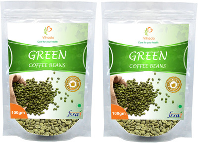 

Vihado Premium Green Coffee Beans / 100% Pure & Natural / 2 Pack of 100g (Total 200g) Instant Coffee 200 g(Pack of 2, Green Coffee Flavoured)