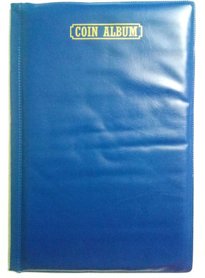 

Coins & Stamps Coin Album for Beginner Blue 150 Coins Capacity Coin Bank(Blue)