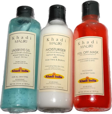 

Khadi Mauri HVN Moisturiser Peel Off Mask Under Eye Gel(Set of 3)