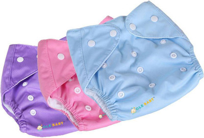 

Ole Baby Cloth Nappy Organic Cotton Anti Bacterial Washable - L(3 Pieces)
