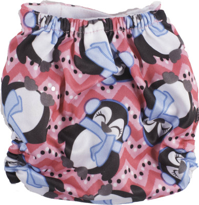 

Ole Baby Printed Cloth Diaper REUSABLE Nappy Organic Fabric Anti Bacterial Washable,Adjustable Reusable Cloth Diaper 0-2 Yrs Dark Pink - L