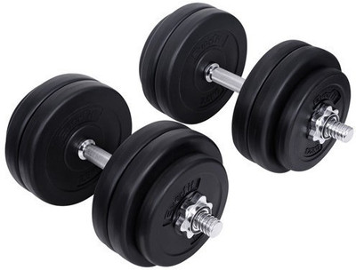 

FITNESS A TO Z RUBBER DUMBBELL PACK OF 2 KG 4 RUBBER PLATES + 2 DUMBBELL ROD Adjustable Dumbbell(8 kg)
