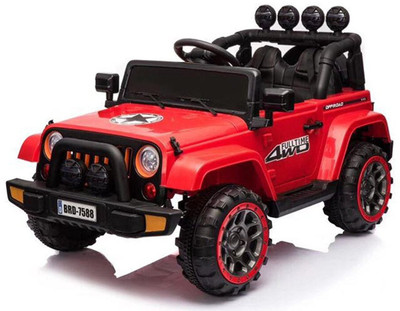 

INDO OVERSEAS Jeep Battery Operated Ride On(Multicolor), Red