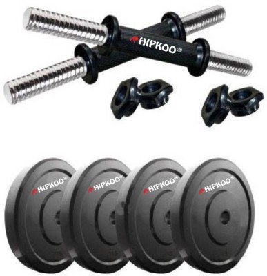 

Hipkoo GYM COMBO 4 PVC PLATES(2.5KG) & 2 RODS Multicolor Weight Plate(10 kg)