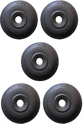 

Monika Sports 2 kg of 5 pvc plates ( 2 kg x 5 = 10 kg ) for home & gym Black Weight Plate(10 kg)