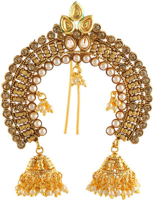 

Anuradha Art Jewellery Traditional hair Brooch Bun Clip(Gold)