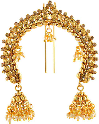 

Anuradha Art Jewellery Traditional hair Brooch Bun Clip(Gold)