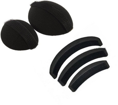 

JAMPAK Hair base puff and Hair base volumizer , hair Accessories Set of 5pcs Hair Accessory Set(Black)