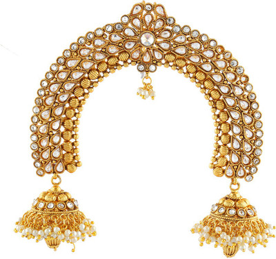 

Anuradha Art Jewellery Traditional hair Brooch Bun Clip(Gold)