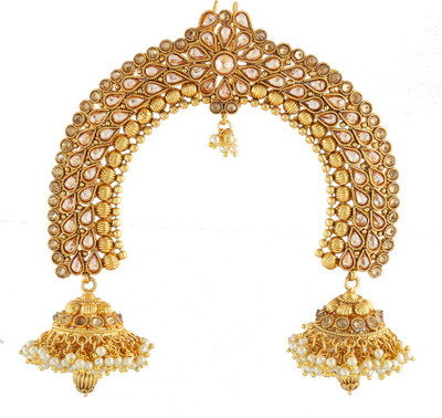 

Anuradha Art Jewellery Traditional hair Brooch Bun Clip(Gold)