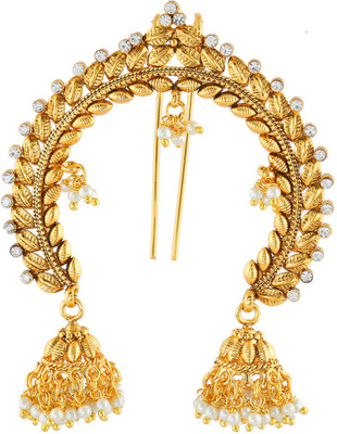 

Anuradha Art Jewellery Traditional hair Brooch Bun Clip(Gold)
