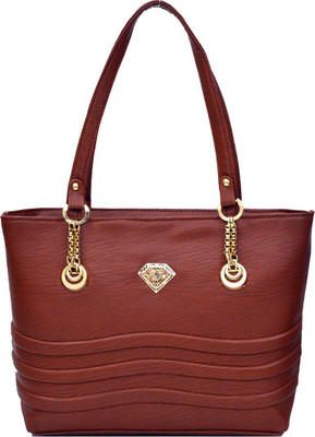 

AGINOS Hand-held Bag(Brown)