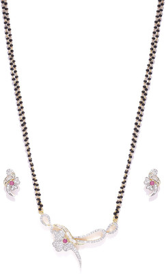 You Bella Alloy Jewel Set(Black, Gold)