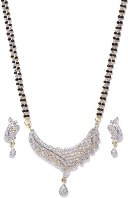 YouBella Alloy Black, Gold Jewellery Set(Pack of 1)