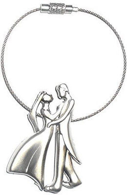 

Vanyas Dancing Love Wire Couple Key Chain(Silver)