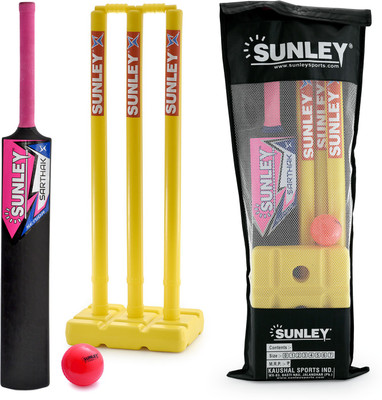 

SUNLEY Plastic Combo Size full Ideal for Age Group 15+ Years Cricket Kit(Bat Size: Long Handle (Age Group 15+ Years))