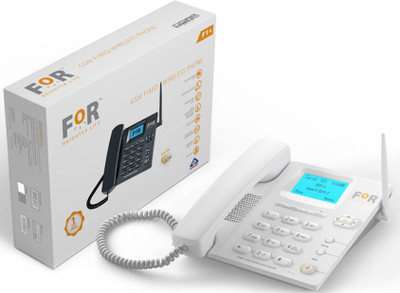 

FOR GSM WALKY FWP WLL With Call Recorder Corded Landline Phone with Answering Machine(White)