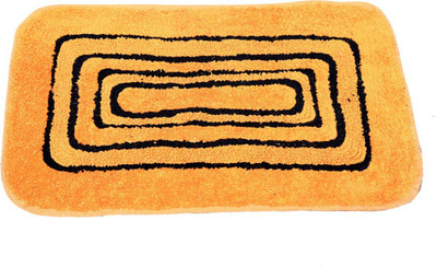 KUBER INDUSTRIES Microfiber Door Mat(Yellow, Free)